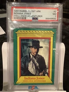 1981 Raiders Of The Lost Ark # 2 PSA 7 NM Topps Card. Indiana Jones RC - Picture 1 of 3