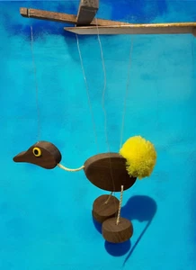 Vintage 70s Woody Wobbler Marionette Puppet Earth One Wood Products NO Box - Picture 1 of 11
