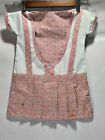 Vintage Handmade Pink Floral Dress Clothes Pin Holder Bag 18?X13?