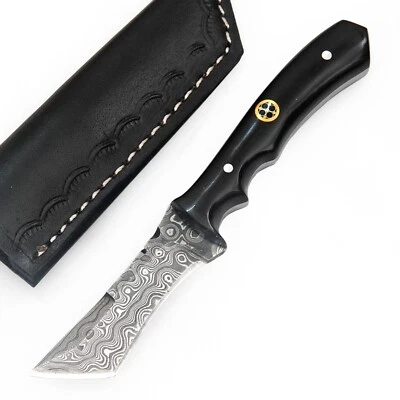 6,5 «ЗАКАЗ РУЧНОЙ РАБОТЫ ДАМАССКИЙ MICARTA РУЧКА СКИННЕР С КОЖАНЫМИ НОЖНАМИ I12B - Изображение 1 из 4