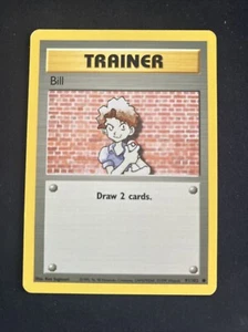 Bill Base Set 91/102 Trainer Pokemon Card Lightly Played Excellent LP - Picture 1 of 4