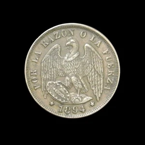 1894 Chile Silver Medio Decimo - Condor - High Grade - Picture 1 of 2