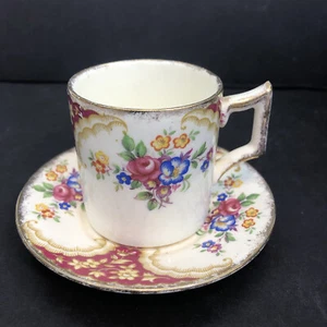 Vintage JAMES KENT Longton Demitasse Cup & Saucer "Gainsborough" England - Picture 1 of 10