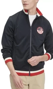 Tommy Hilfiger Hombre Sky Captain Azul Marino EE. UU. Olímpico Bordado Chaqueta de Pista - Imagen 1 de 4