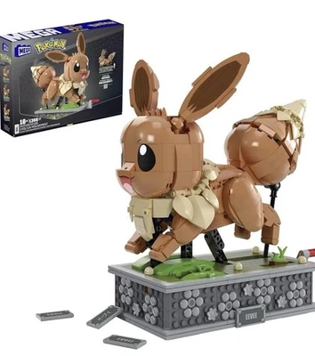 ​Juego de construcción de figuras de acción Pokémon MEGA, movimiento Eevee, manivela giratoria, 1366 piezas Foto 1 de 4