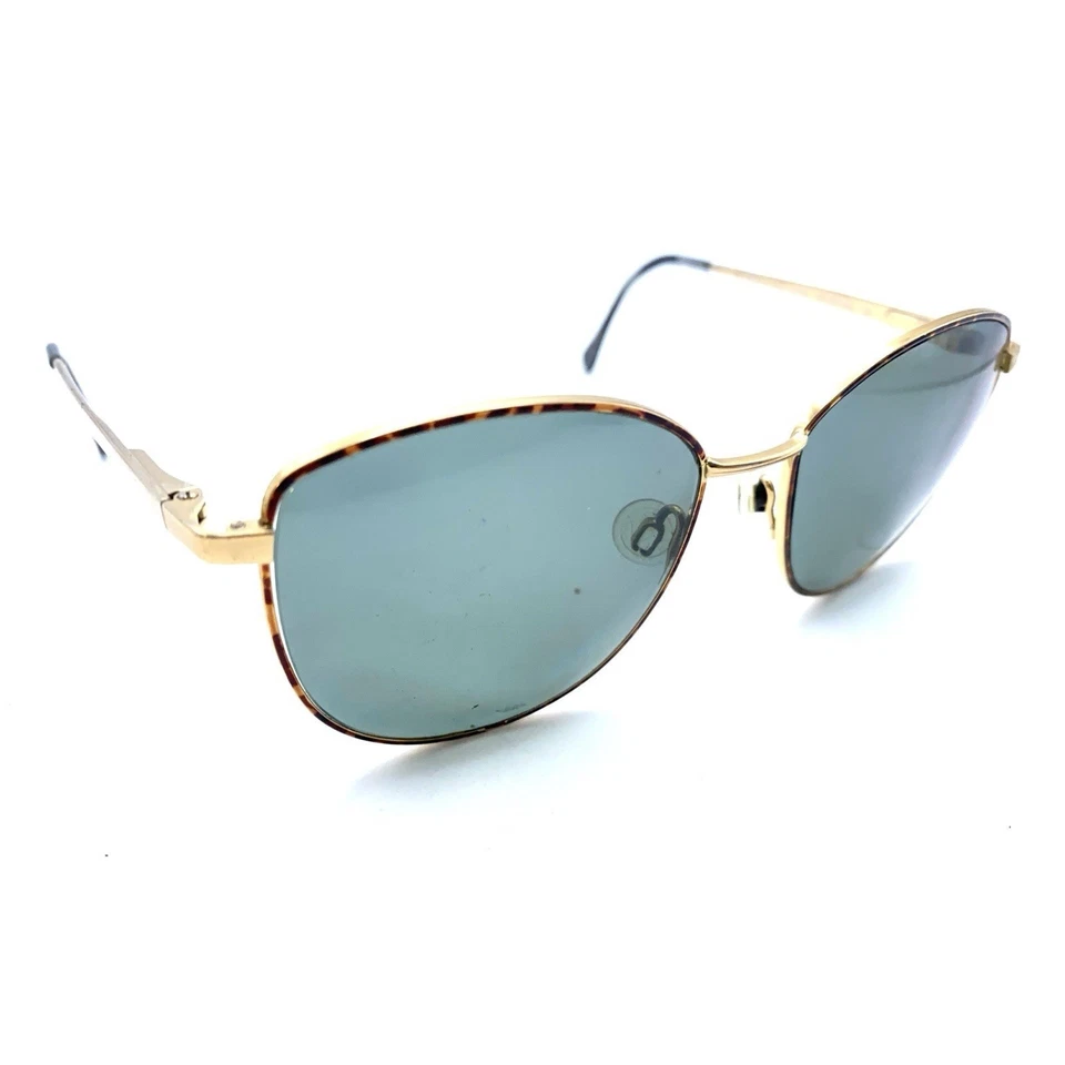 Monturas de gafas de metal cuadradas doradas Luxottica Janice Geptortoise 135 Italia Foto 1 de 4