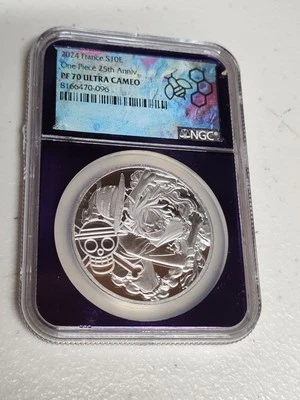 2024 Франция S10E цельный 25-летие NGC PF70 Ultra камео TB фиолетовый сердечник - Изображение 1 из 4