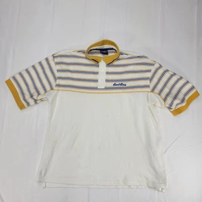 Camisa polo Bad Boy para hombre grande blanca azul amarilla bordada informal ropa de calle Foto 1 de 4