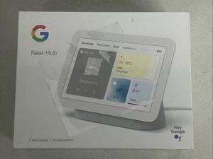 Google Nest Hub Weiß Bluetooth 7 Zoll Display 2. Generation VERSIEGELT - Bild 1 von 1