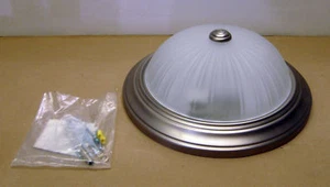Flush Mount Light Fixture Globe Dome Ceiling 13.5" NEW - Picture 1 of 2