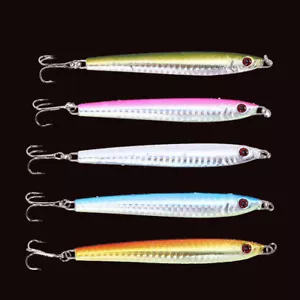 30g Metal Slice Fishing Lures Micro Jig Bait Slugs Tackle Salmon Tailor Jigs PFS - Picture 1 of 1
