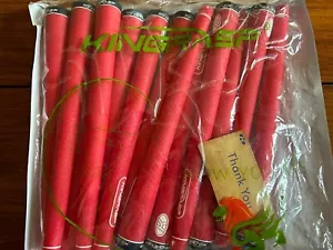 KINGRASP NIP SET of 13 GOLF GRIPS STANDARD RUBBER KIT RED 10 1/2” - Picture 1 of 2