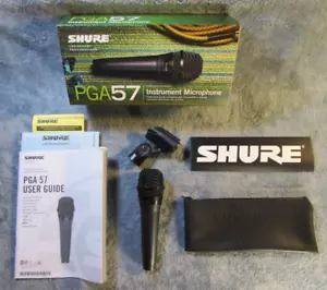 SHURE *PGA57 Microphone* Industry Standard INSTRUMENT Mic *Original Box & Clip* - Bild 1 von 9