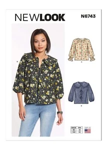 New Look Sewing Pattern N6743 Misses’ Tops - Imagen 1 de 5