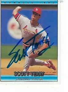 SCOTT TERRY SIGNED 1992 DONRUSS #655 - ST. LOUIS CARDINALS - Picture 1 of 1