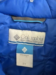 Giacca Columbia Ragazzo 2T Lighting Lift Blu Impermeabile Cappuccio Tempesta Tasca con Cerniera - Foto 1 di 16