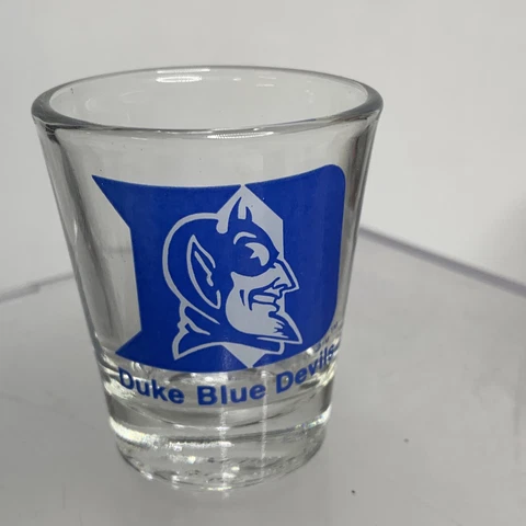 Vintage  Duke University Blue Devils Shot Glass Devil Head  NCAA Cover