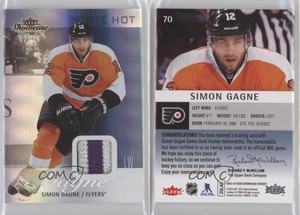 2013-14 Fleer Showcase Patch Tier 1 White Hot /18 Simon Gagne #70 Patch