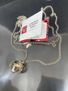 HSN Herkimer “Diamond” Mines Clear Quartz Silver Plated Earth Pendant Necklace - Picture 1 of 6