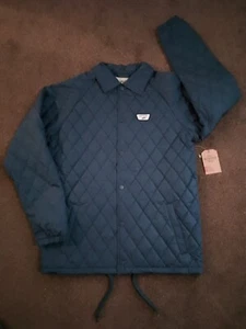 VANS OFF THE WALL QUILTED JACKET ALL WEATHER MENS X SMALL BLUE NEW WITH TAGS - Picture 1 of 7