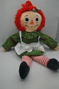 Vintage Raggedy Ann Doll 18" Tall Red Yarn Hair - Picture 1 of 12