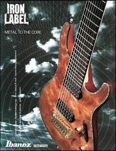 Ibanez Iron Label 8-String guitar advertisement 2016 ad print - Picture 1 of 3