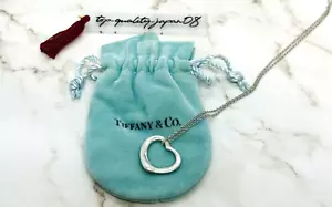 AUTENTICA TIFFANY&CO. COLLANA CUORE APERTO IN ARGENTO 925 by ELSA PERETTI - Foto 1 di 7