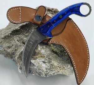 Handmade Custom- Damascus Karambit Knife - Fixed Blade - FREE POST - OZ STOCK - Picture 1 of 6