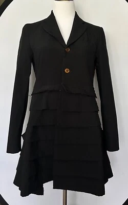 100% 正品复古 Comme Des Garcons 女式西装外套 M 码黑色 — 第 1/4 张图片