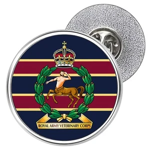 RAVC Metall Anstecknadel Abzeichen 25 mm - Royal Army Veterinary Corps Könige/Königinnen Krone - Bild 1 von 7