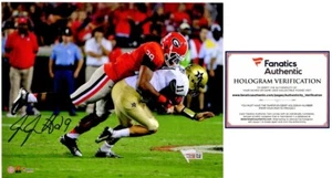 Foto firmada por Jarvis Jones de los Georgia Bulldogs de 8x10 pulgadas * DAWGS automático * certificado de autenticidad de FANATICS - Imagen 1 de 1