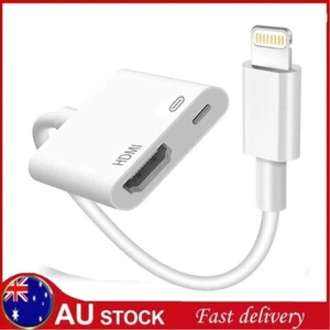 Lightning to HDMI Digital TV AV Adapter 1080P HDMI Cable For Apple iPad iPhone - Picture 1 of 10