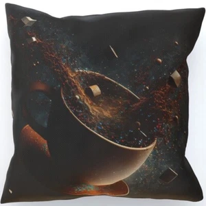 Interstellar Coffee Cushion, Double-Sided, Space Elixir Cosmic Caffeine Drink - Picture 1 of 7