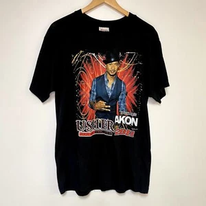 2011 Usher Shirt Y2K Rap Tee OMG Tour AKON Rap RNB Musica Vintage - Foto 1 di 2