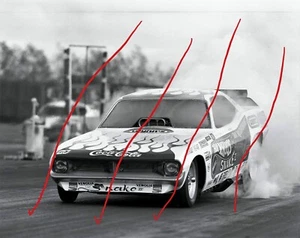 Don "The Snake" Prudhomme "Hotwheels" Cuda Funny Car 12 x 18 glossy photo - Picture 1 of 1