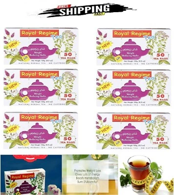 6 X ROYAL REGIME Tea Weight Loss Reducing SLIM Natural Herbs Diet 6 X 50 Bags   - Image 1 of 4