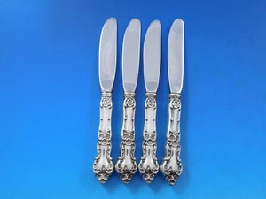 Meadow Rose by Wallace Sterling Silver Butter Spreader HH Mod Set 4 pcs 6 3/8" - Picture 1 of 3