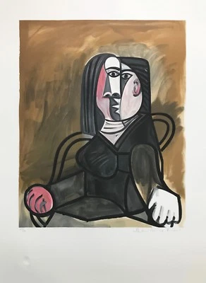 Pablo Picasso "Femme Assise Dans Un Fateuil" 1982 | Marina Picasso Estate Firmado Foto 1 de 4