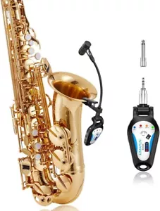 KIMAFUN Sistema Microfonico Sassofono Wireless Sax Tromba Registrazione Audio BoxG - Foto 1 di 6