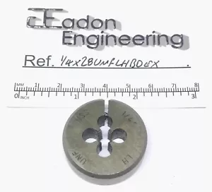 1/4" x 28TPI UNF (Unified National Fine) Linkshand Button Die, HSS. - Bild 1 von 2