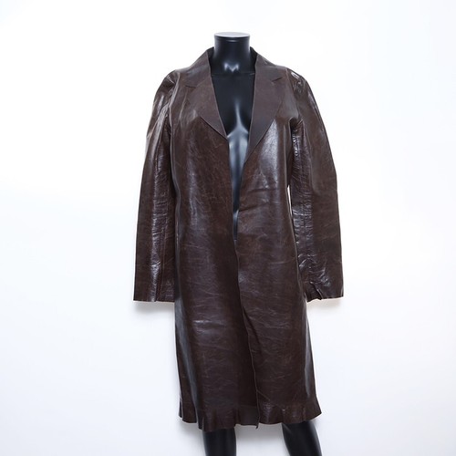 Cappotto pelle marrone CHANEL vintage 02A taglia 40