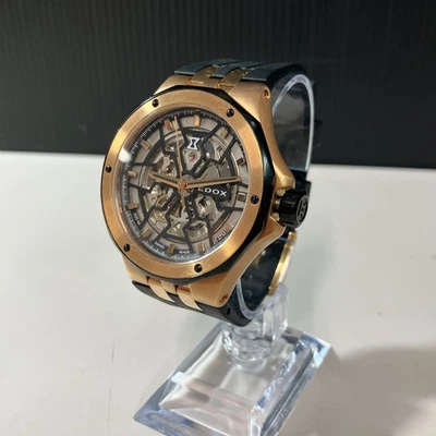 Reloj para hombre Edox Delfin Mecano automático 85303-357RN-NRN esfera esqueleto 43 mm” Foto 1 de 4