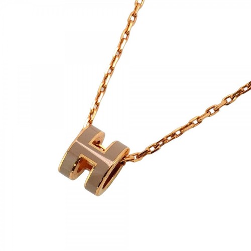 HERMÈS Hermes Collana Pop Ash Mini GP Placcato Oro Rosa Grigio Donna GZl1a7cc