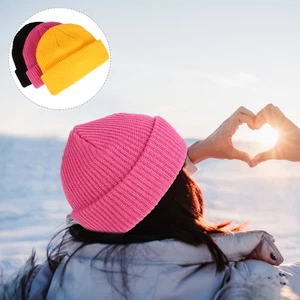 3 Piezas Sombrero Térmico Tejido Sin Costuras Gorro Otoño Tejido Sombreros Miss Unisex - Imagen 1 de 10
