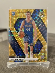 2024-25 Panini Mosaic Basketball Nikola Topic Reactive Yellow Thunder Rookie - Picture 1 of 2