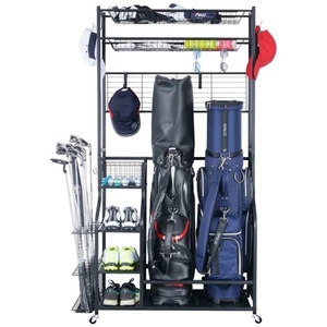 Mythinglogic Golf Club Storage Rack - 2 Golf Bags Stand and Golfing Equipment... - Picture 1 of 7