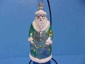 Vintage Patricia Breen GLOBAL WORLD SANTA Karte Gewand mundgeblasenes Glas Ornament signiert - Bild 1 von 12