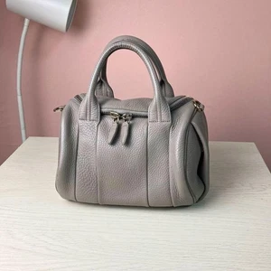 [VG] Alexander Wang Rocky Studs Mini 2WAY Bag Gray Leather Handbag Used - Picture 1 of 10