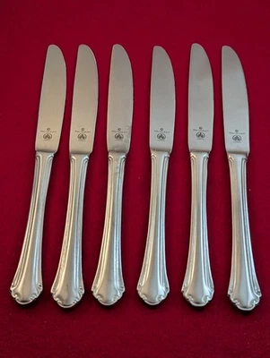 Lote de 6 Cuchillos Cubiertos Pfaltzgraff MERIDIAN Acero Inoxidable 18/0 Brillante Mango Sólido Foto 1 de 3