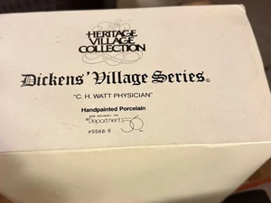 Colección Dept 56 Dickens Heritage Village "C.H. Luz y caja Watt Physician" - Imagen 1 de 3